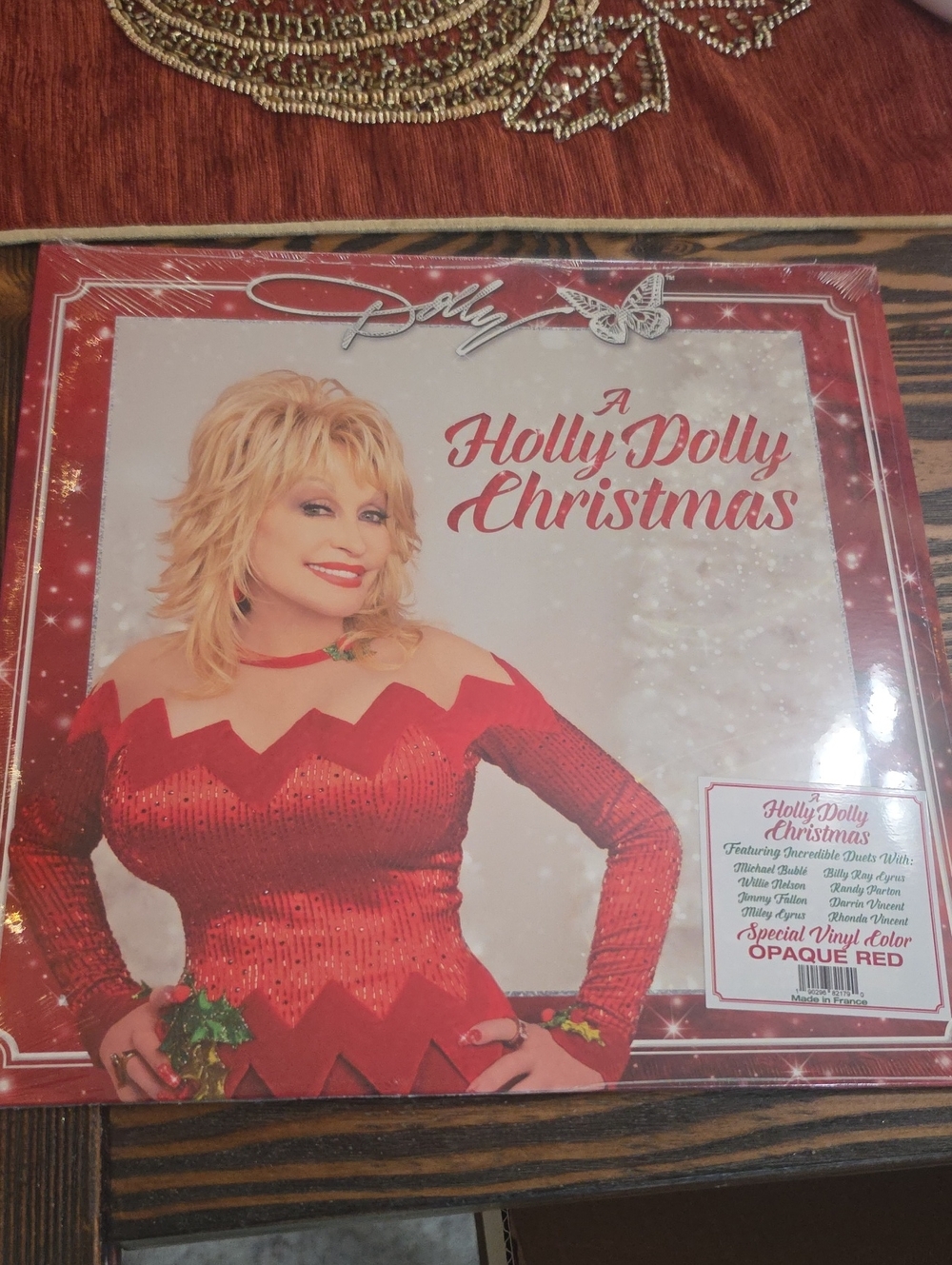 Dolly Parton Holiday Vinyl  Red
